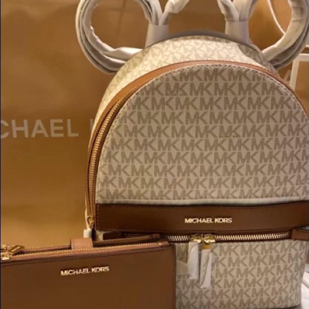 Michael Kors backpack with wallet